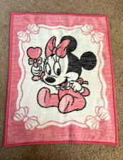 Vintage Biederlack Baby Minnie Mouse Blanket/Throw picture