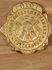 Antique Grand Lodge I.O.OF. Kansas Topeka 1904 Pin (Odd Fellows) picture