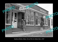 OLD POSTCARD SIZE PHOTO SOUTHWEST HARBOR MAINE, THE LIVE YANKEE STORE c1967 picture