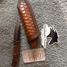 Warlander Knives by Amy Valerius Handmade Carbon Steel Hunting Knife + Sheath picture
