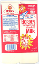 [VINTAGE] Original Borden Homo Half Gallon Carton Wax Paper *LADY BORDEN* Space picture