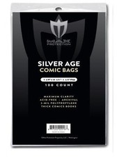 2 CASE LOT (2000) Max Pro Silver Age Comic Book Poly Bags 7 1/8x10 1/2 Acid Free picture