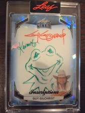 Guy Gilchrist 2025 Leaf Metal Inscriptions Blue Ice Auto Kermit The Frog /75 picture