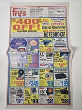 1999 Fry's Electronics Y2K Computer Ad eMachines Compaq Sony 22in Foldout picture