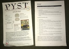 P.Y.S.T. PYST - PC/Mac Computer  Myst Parody Video Game **MANUAL ONLY** NO GAME picture