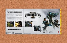 Unreal Tournament 2003 PC Original 2002 2-Part Foldout Poster 10.5