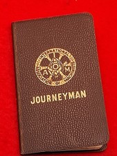 1950's International Association of Machinists Journeyman Booklet with Stamps picture