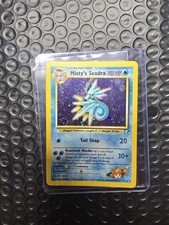 Misty's Seadra Prerelease Holo Card 009/132 WOTC Promo Vintage LP Pokemon Swirl picture