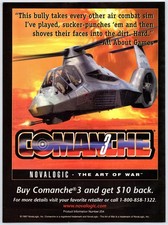 Vintage Print Ad 1997 Comanche 3 PC Game NovaLogic Original Promo Poster Art picture