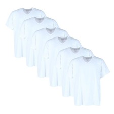 Fruit of the Loom 194422052744 Men Short Sleeve V-Neck T-Shirt White - 3XL -... picture
