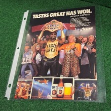 BOB UECKER Miller Lite Beer ViNTAGE Wrestling Print Ad JESSE 