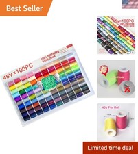 Complete Handy Sewing Kit: 100 Vibrant Polyester Threads & Easy Threading Tools picture