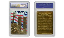 Patriotic World Trade Center 9/11 * Original * 23K Gold Card Graded GEM-MINT 10 picture