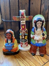 VTG Southwestern Smoker Figurine Native American Indian Souvenir Japan Porcelain picture