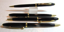 LOT of 4 TERZETTI Centura Model Metal Click Top Slim Black/GT Ballpoint Pen picture