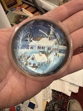 Solid Glass Paper Weight 1900s Old Vintage Antique Christmas Gifts picture