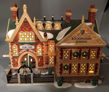 Dept 56 Rockingham School Dickens Village 58479 Mint CIB #56.58479 picture