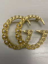 Gucci Luxury Elegant Goldtone Gucci Pin picture