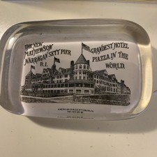Beautiful Antique Advertising Paperweight NARRAGANSETT PIER, R.I. Nov. 29, 1892 picture