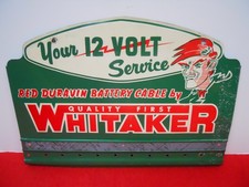 Vintage WHITAKER BATTERY CABLE  Sign/Display  Gas/Service Station  Garage  Store picture