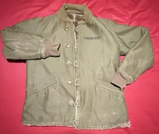 Vintage WWII US Army M-1943 Field Jacket Alpaca Pile Liner Coat Stencil Size M picture