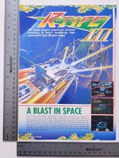 R Type Iii 3 Authentic Print Advertisement / Game Poster Art picture