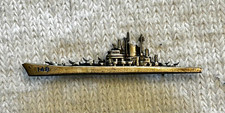 Vintage USS Newport News CA-148 Heavy Cruiser Brooch Pin USN Naval Ship 2-1/4