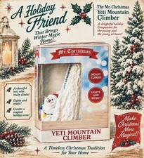 MR. CHRISTMAS Yeti Climbing Mountain Lighted Animated Musical 18.5