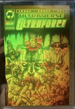 MALIBU: ULTRAVERSE ULTRAFORCE #1, RARE GOLD HOLOGRAM VARIANT, 1994 picture
