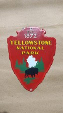 Porcelain Yellowstone National Park Enamel Sign Size 8