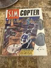 Vtg Original SIM Copter W/ SUNGLASSES Maxis Windows 95 PC Big Box COMPLETE RARE picture