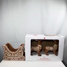 2026 ALDI Merry Moments GingerBread Sleigh and Reindeers / New / Hard to Find picture