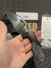 Kizer Knives - Megatherium - Carbon Fiber & Titanium Scales w/ a CPM 20CV Blade. picture