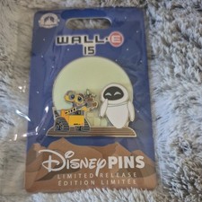 Wall E and Eve 15th Anniversary Glow In The Dark Limited Release Pin.   picture