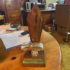 Vintage MCM Car Racing Trophy Super Rally DON HAGER SCCA SPRINTS picture