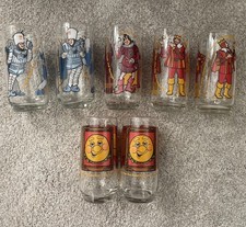 1979 Vintage Burger King Collectors Series Glasses Set of 7 picture