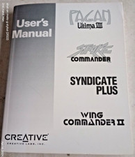 ULTIMA VIII PAGAN,STRIKE COMMANDER,SYNDICATE PLUS&SOUND BLASTER 16 MANUALS BOOKS picture