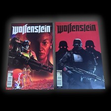 WOLFENSTEIN #1 B (game cover) & C * TITAN COMICS rare HTF Unread * High Grade It picture