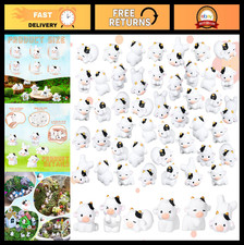48 Pcs Mini Cow Figurines - Cute Resin Tiny Animals for Garden Decor & DIY Craft picture