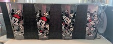 Disney New All Over Minnie Glass 16oz Tumblers Set of 4. picture