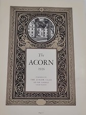 1926 College Yearbook Antique Cedar Rapids IA Coe The Acorn Hardcover Embossed picture
