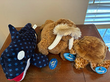 SeaWorld Adventure Parks Plush Lot Orca Whale Walrus Sea Turtle w/ Tags picture