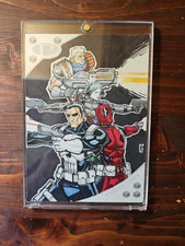 2017 Marvel Premier Eric Fournier 5x7 Sketch 1/1 Deadpool Punisher Cable Domino picture