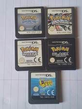 Pokemon Platinum,SoulSilver,White,Black and Spongebob boating dash Cartidges picture