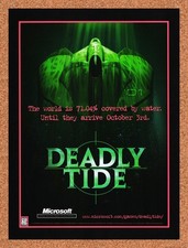 1996 Deadly Tide PC Original Advertisement / Retro Promo v3 picture