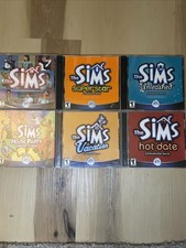 Vtg 7 The Sims PC Game Lot Sims 2-Disc Hot Date Unleashed Vacation House Party picture