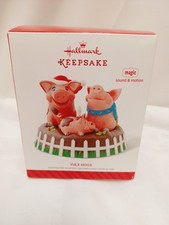 Hallmark 2014 Keepsake Yule Hogs Music Sound Motion Christmas Ornament Battery  picture