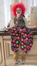 Vintage Ganz Colorful Clown || Porcelain || Shelf Sitter || 1980's picture