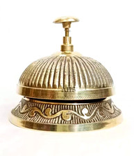 Handmade beautiful Desk Bell Antique Vintage Brass Hotel Service Ornate gift picture