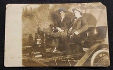RPPC 1911 Souvenir Photo Antique Automobile Postcard Sepia Centerpoint picture